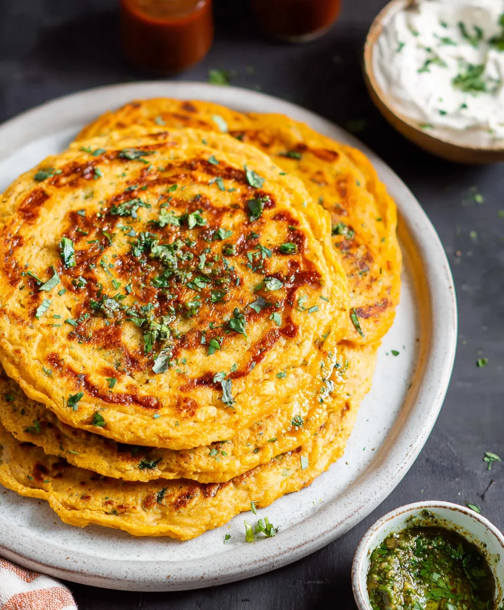 Masoor Dal Chilla Recipe - Savory Red Lentil Pancakes