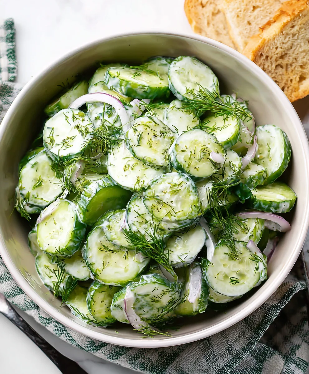 Cucumber Dill Salad - Fresh & Easy Recipe