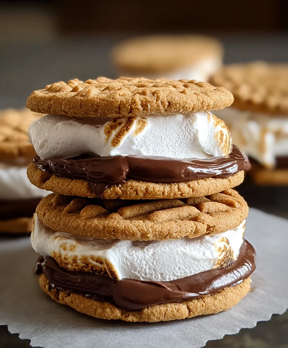 Peanut Butter S'mores Sandwich Cookies-No Bake