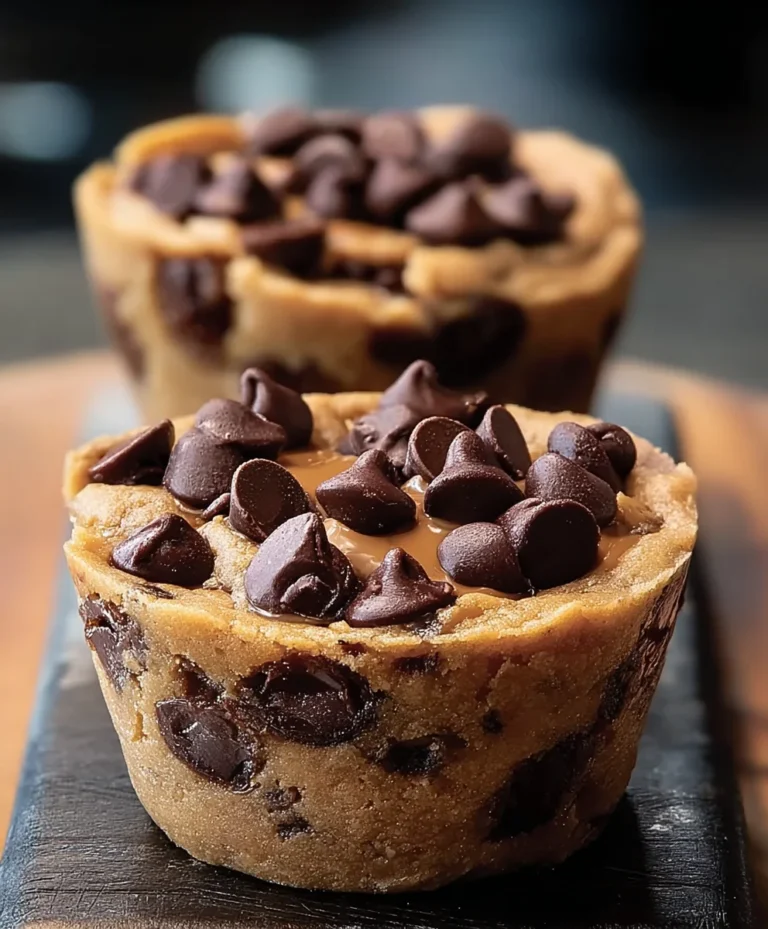 Peanut Butter Chocolate Chip Cookie Cups-Easy Recipe