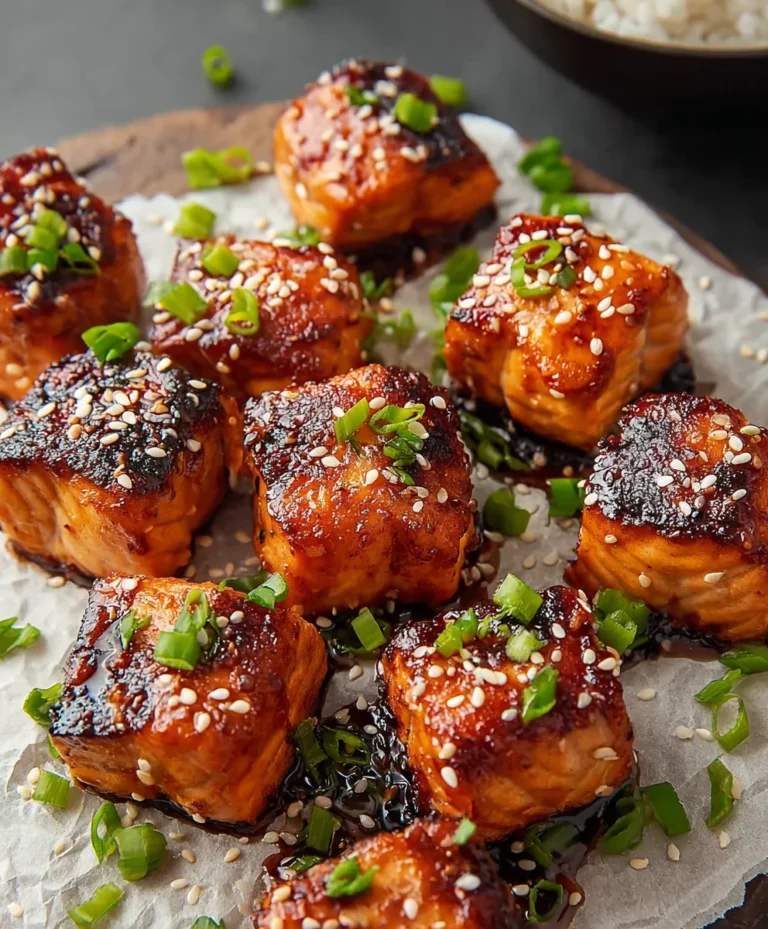 Quick Honey Garlic Salmon Bites-Easy Recipe