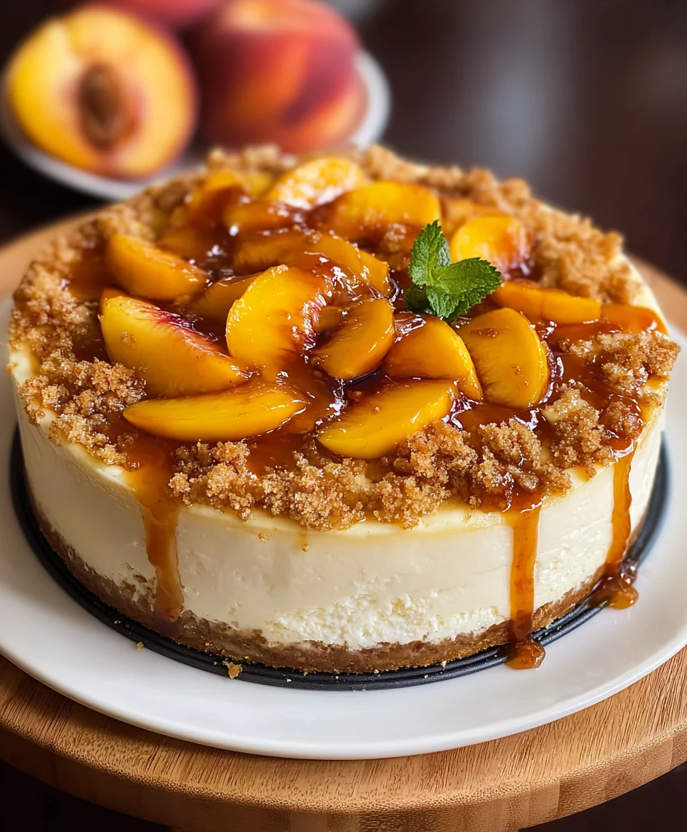 Peach Cobbler Cheesecake- A Delicious Dessert Dream