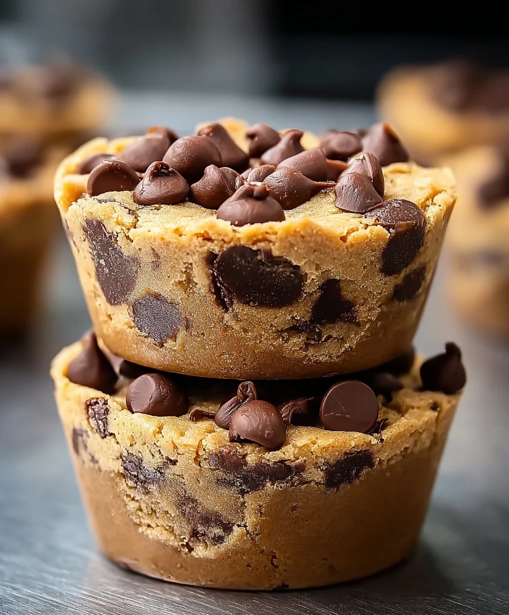 Peanut Butter Chocolate Chip Cookie Cups-Easy Recipe