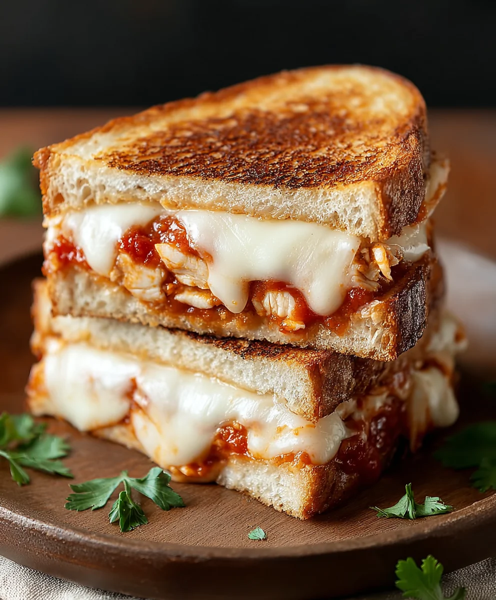 Lazy Chicken Parmesan Grilled Cheese- Easy Dinner