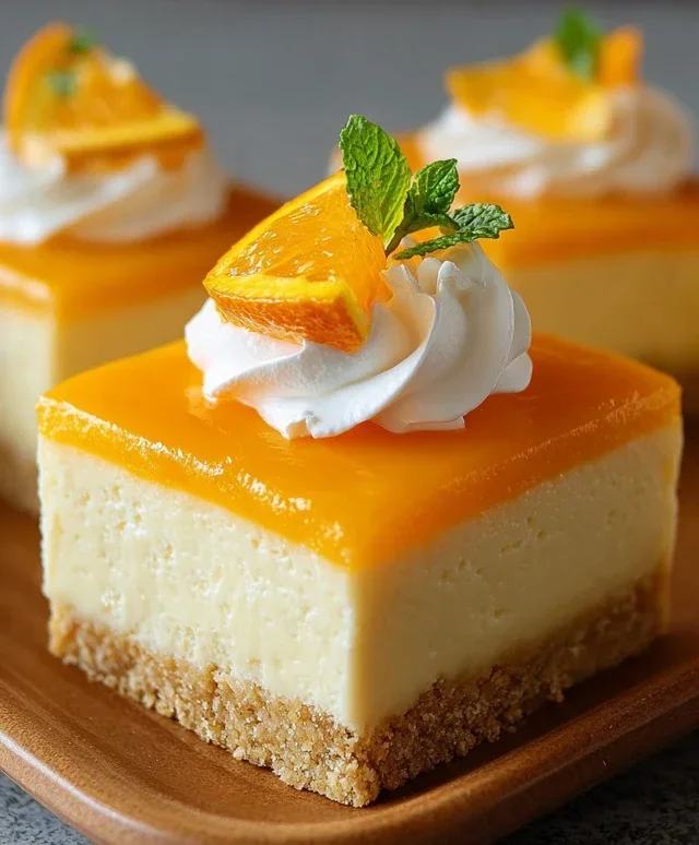 Orange Creamsicle Cheesecake Bars