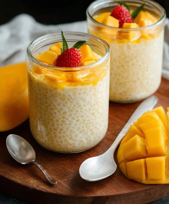 Mango Tapioca Pudding (Mango Sago)