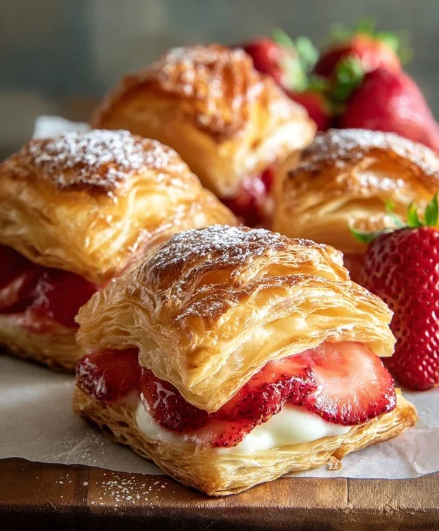 Strawberry Flaky Puffs