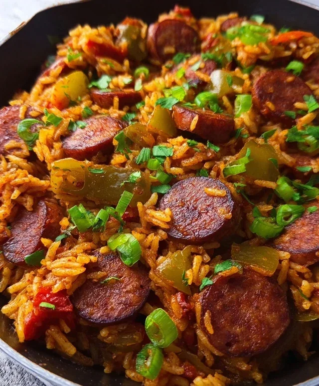 Cajun Sausage and Rice Skillet