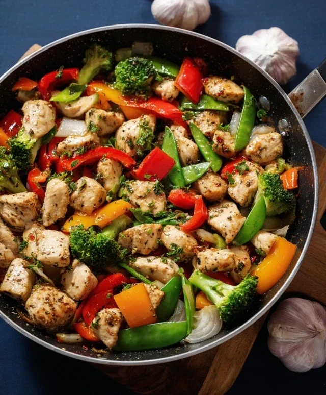 Healthy Chicken and Vegetables Skillet