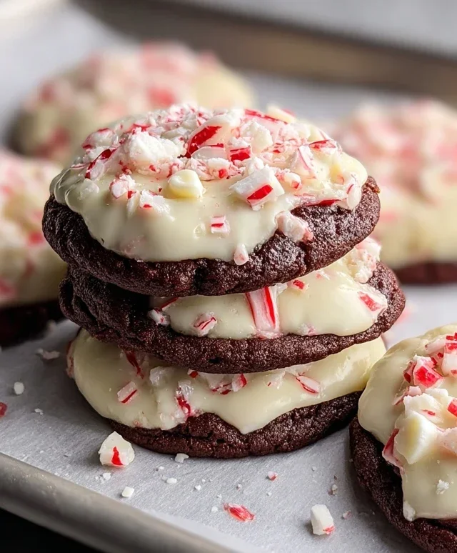 White Chocolate Peppermint Bark Cookies