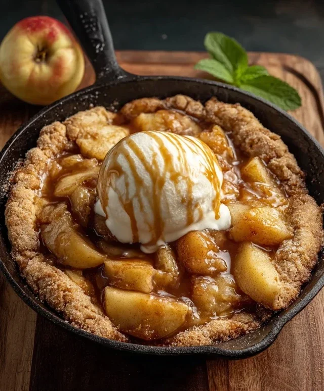 Caramel Apple Cookie Skillet
