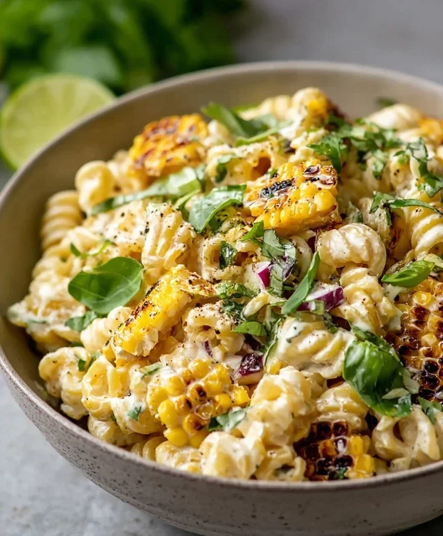 Creamy Street Corn Pasta Salad