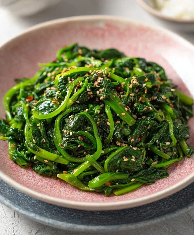 Korean Spinach Side Dish (Sigeumchi Namul)