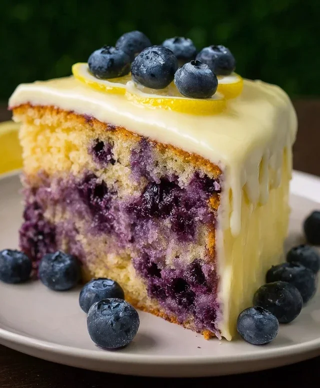 Blueberry Cake with Lemon Cream Cheese Frosting