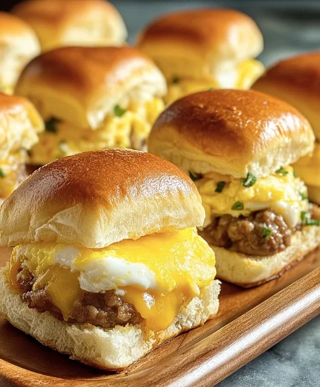 Sausage Egg and Cheese Breakfast Sliders