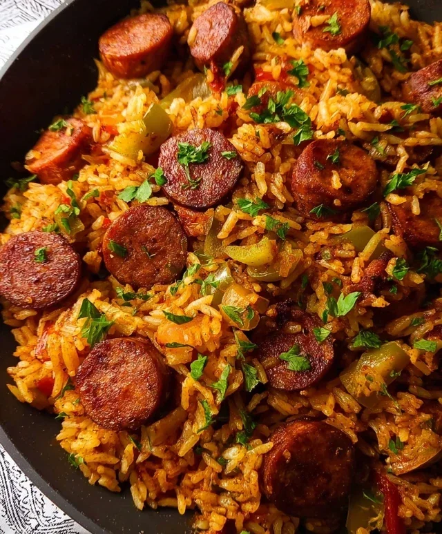 Cajun Sausage and Rice Skillet