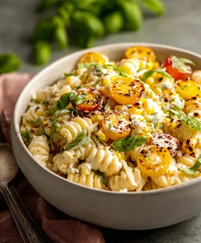 Creamy Street Corn Pasta Salad