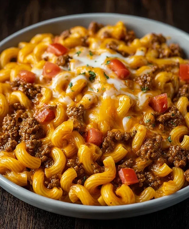 Cheesy Beef Taco Pasta