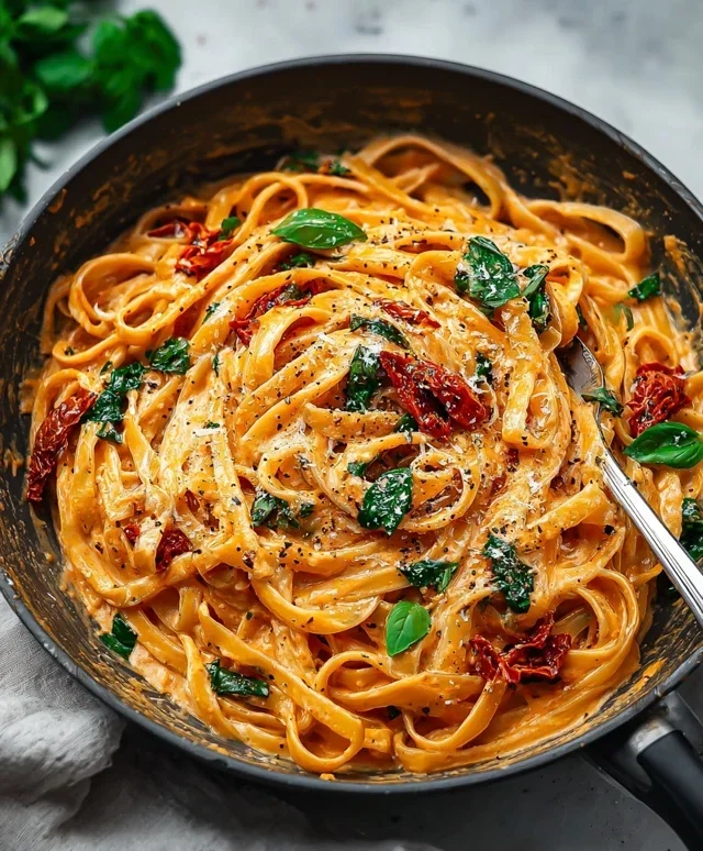 Vegan Creamy Sun Dried Tomato Pasta Recipe