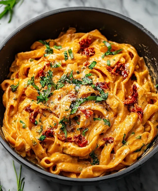 Vegan Creamy Sun Dried Tomato Pasta Recipe