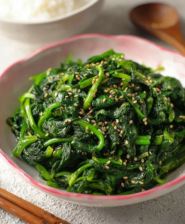 Korean Spinach Side Dish (Sigeumchi Namul)