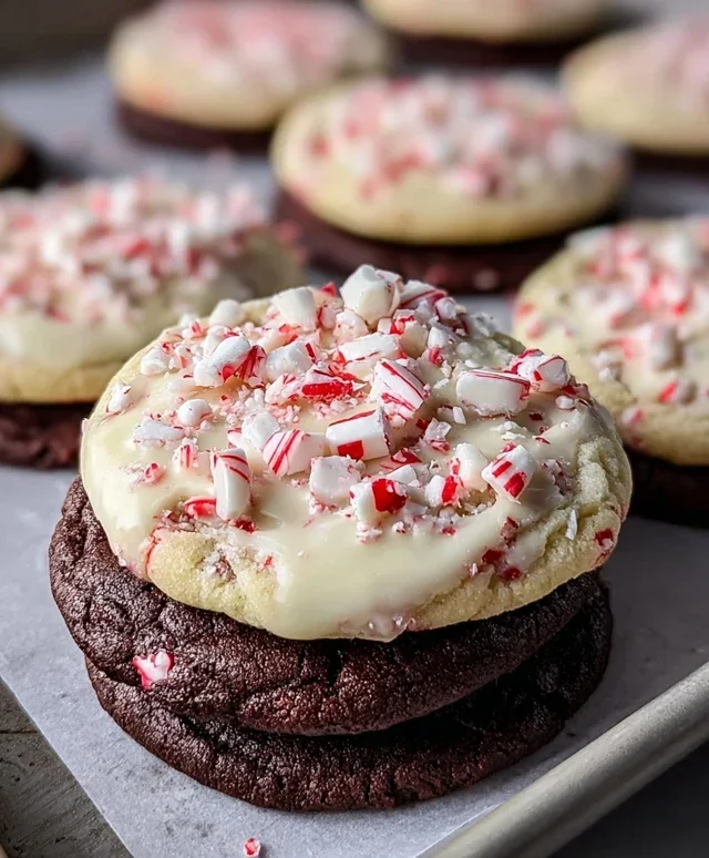 White Chocolate Peppermint Bark Cookies