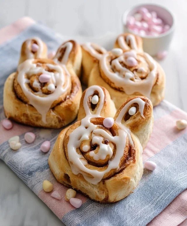 Easter Bunny Cinnamon Rolls