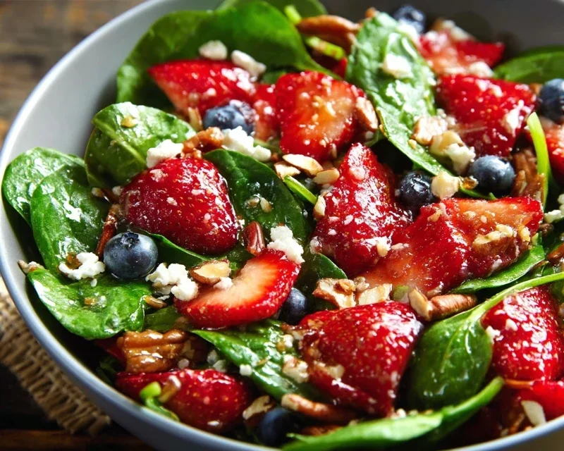 15-Minute Strawberry Spinach Salad