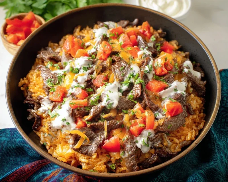 Steak Queso Rice A Flavorful Recipe