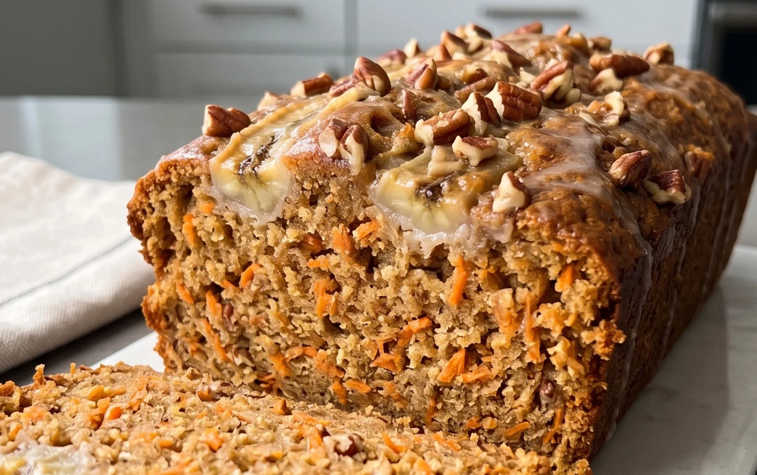 Dairy Free Carrot Cake Banana Bread