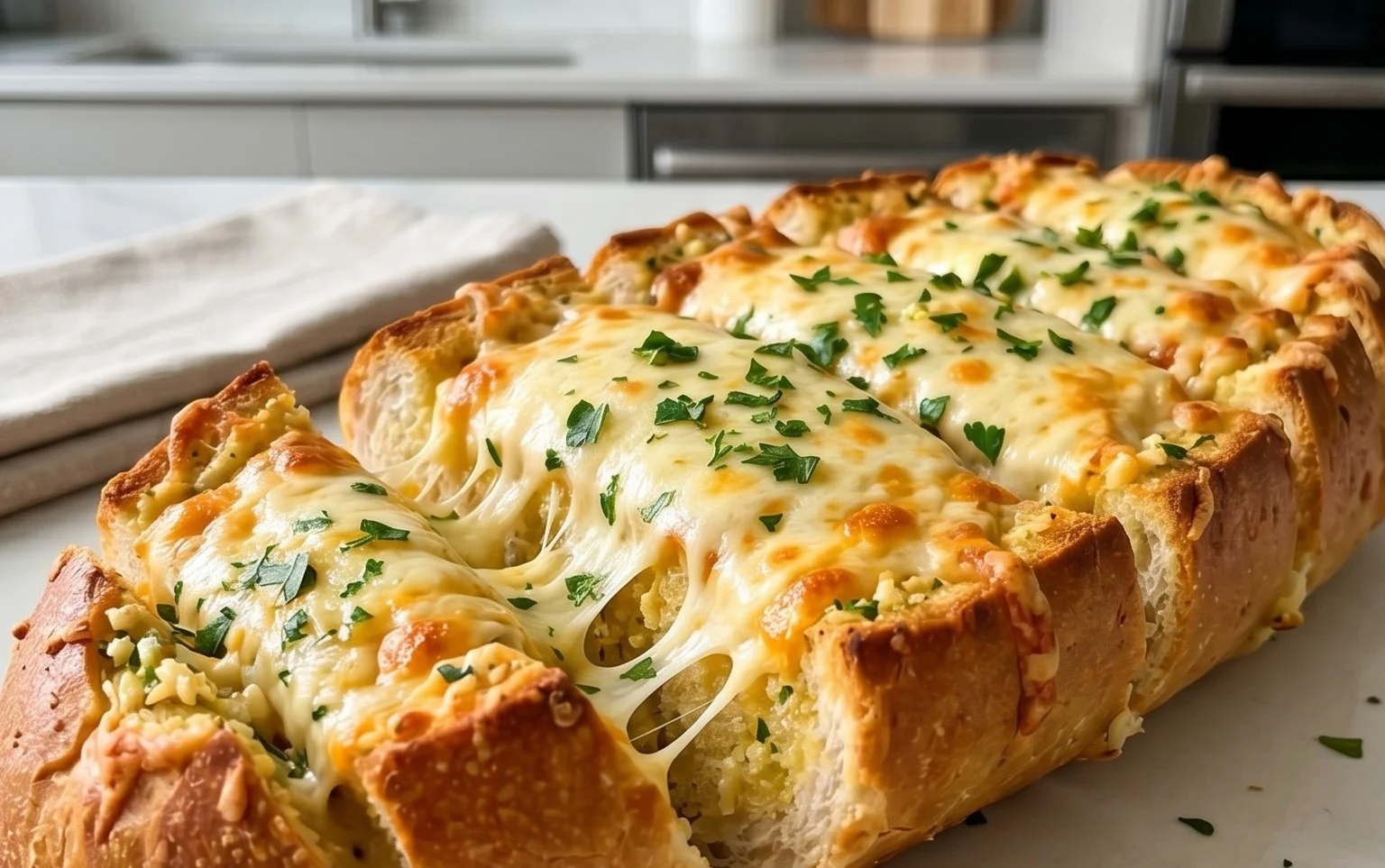 BEST CHEESY GARLIC BREAD RECIPE