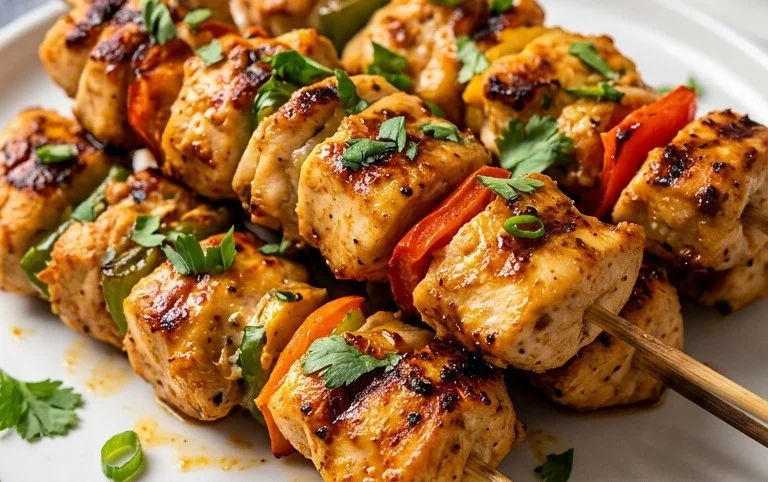 Air Fryer Chicken Skewers (VIDEO)