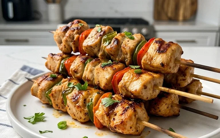 Air Fryer Chicken Skewers (VIDEO)