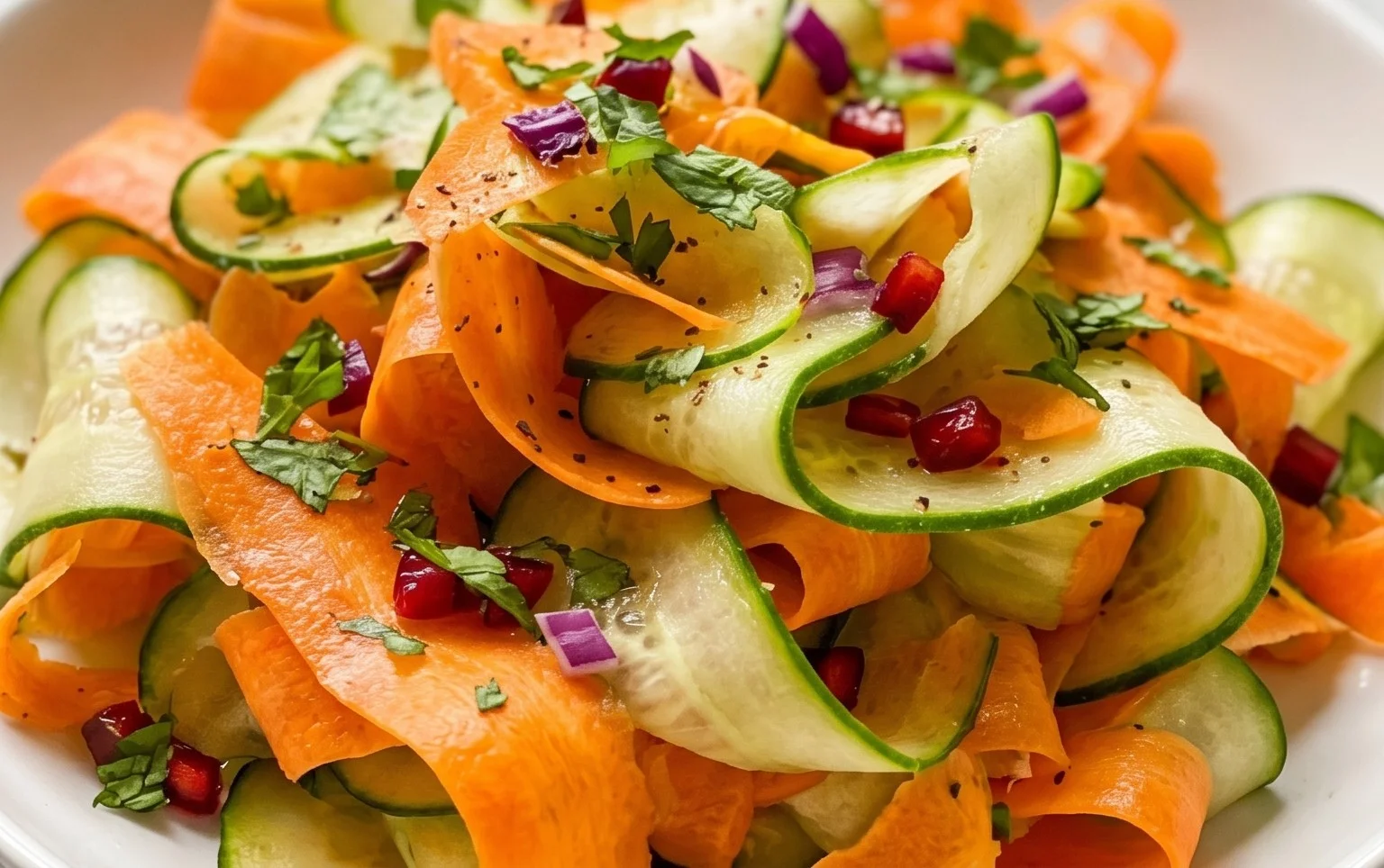 Carrot and Cucumber Ribbon Salad