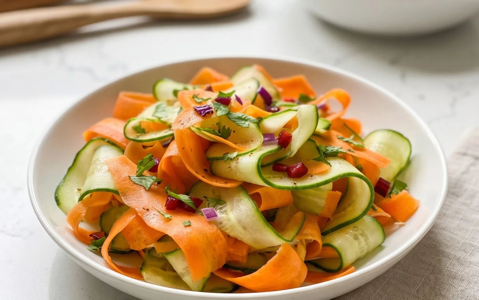 Carrot and Cucumber Ribbon Salad
