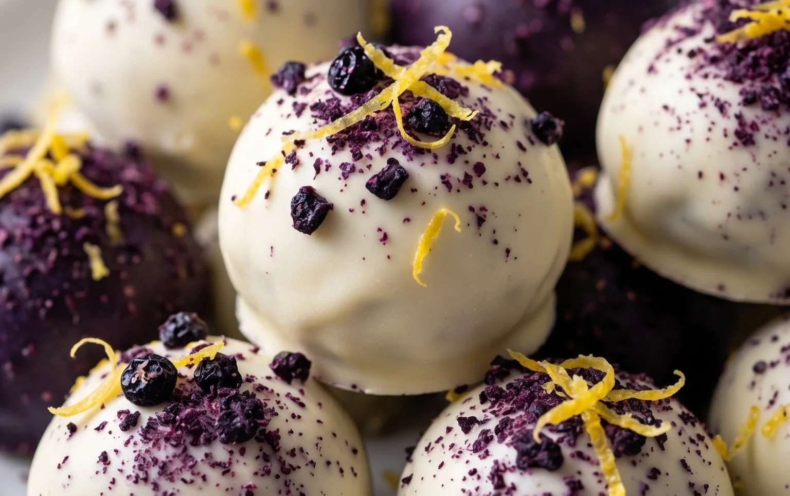 LEMON BLUEBERRY TRUFFLES 