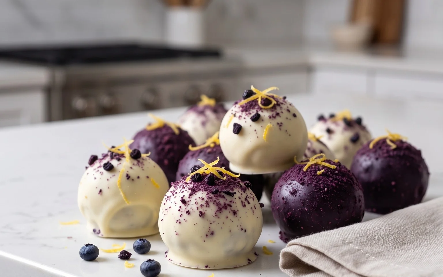 LEMON BLUEBERRY TRUFFLES