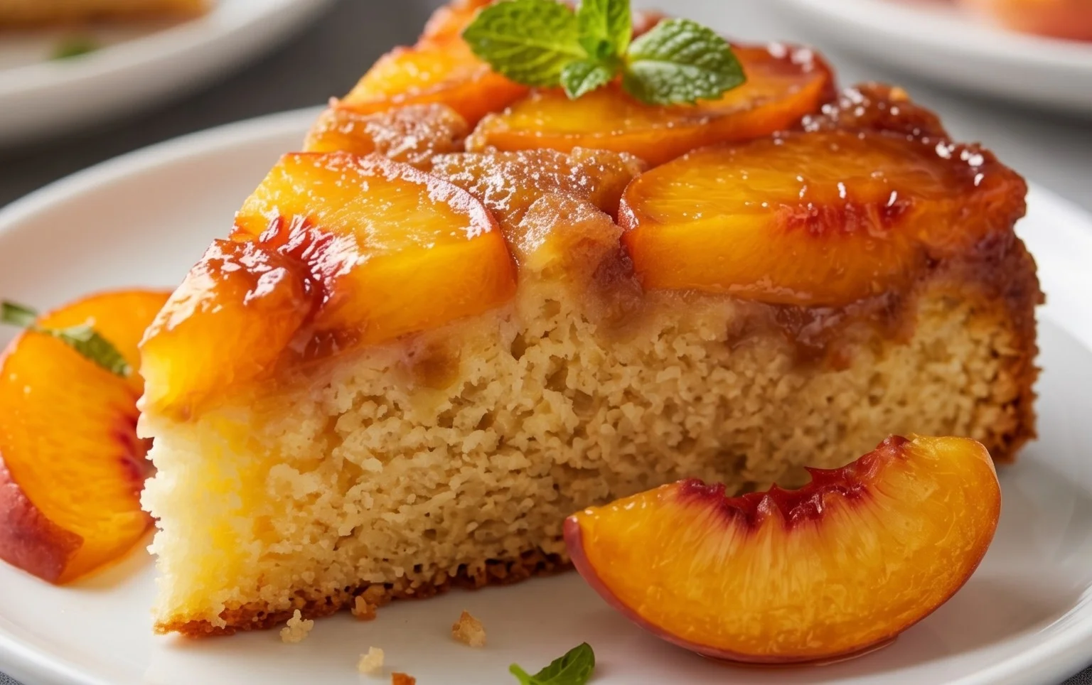 Peach Upside-Down Cake Recipe