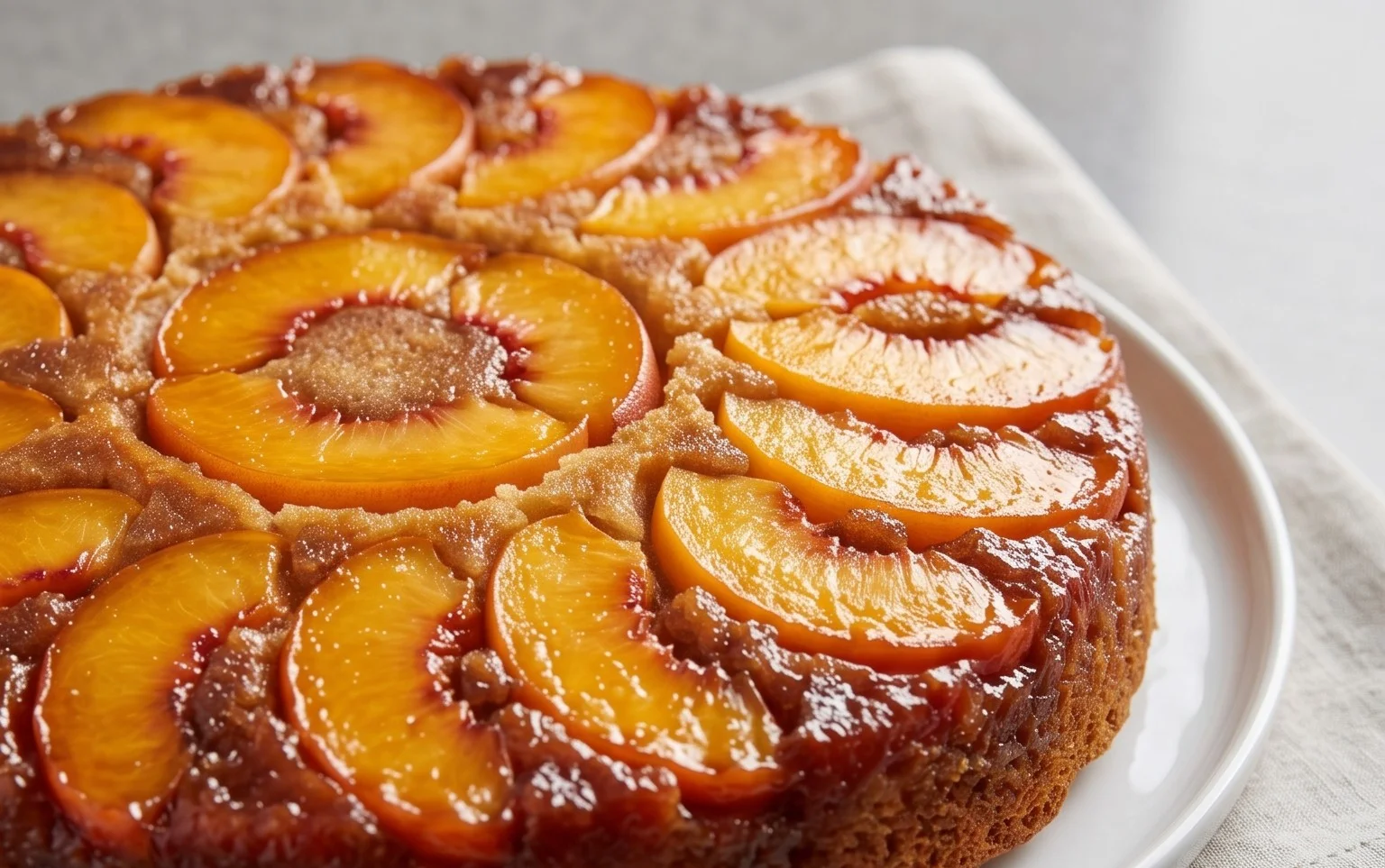 Peach Upside-Down Cake Recipe