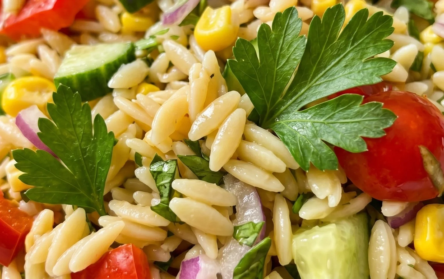 Rainbow Orzo Salad