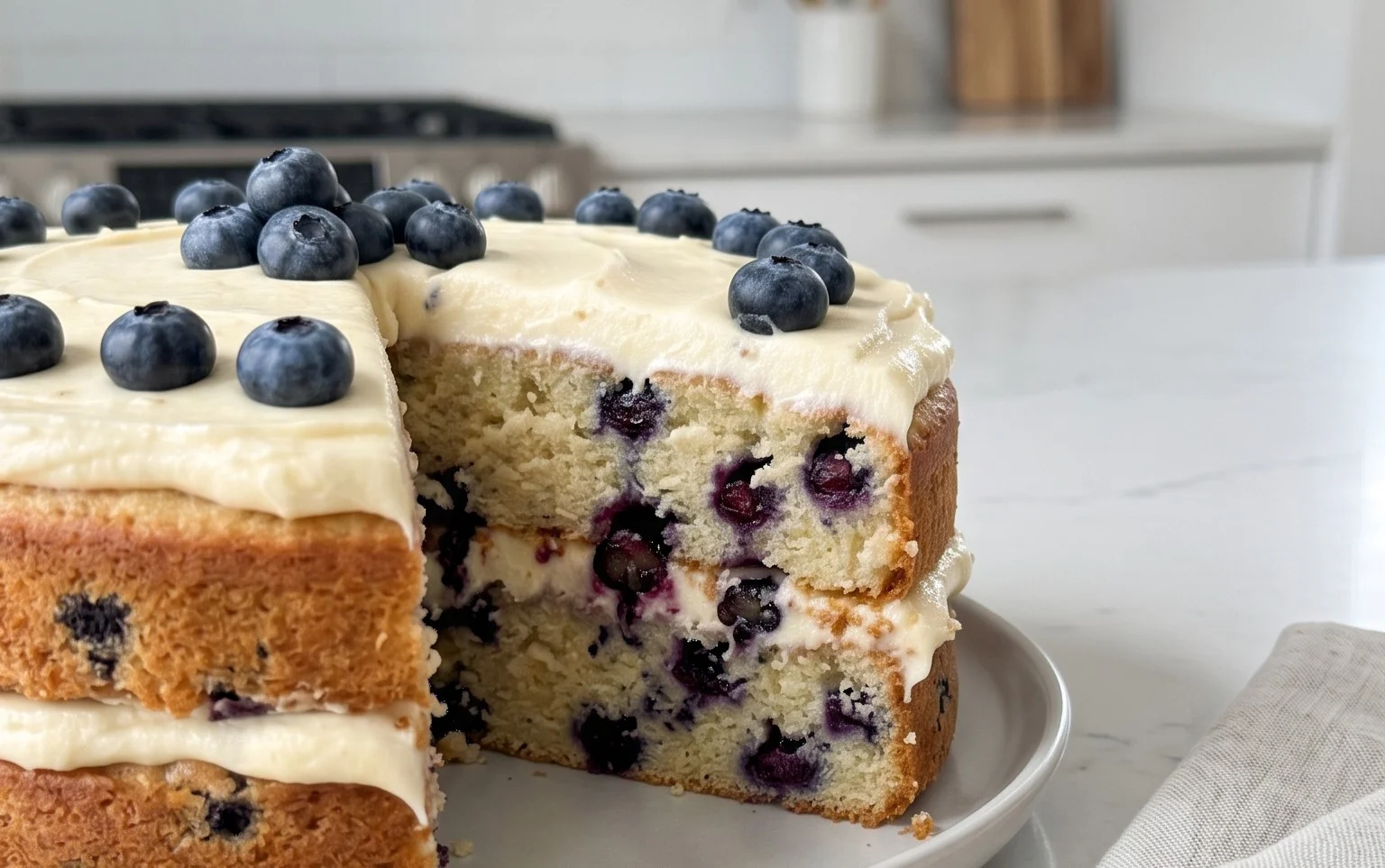 Nova Scotia Blueberry Cream Cake