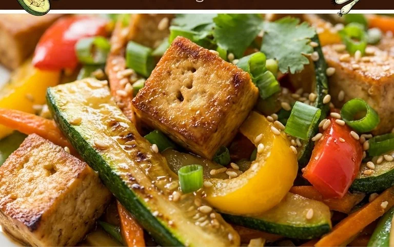 Zucchini Stir Fry With Tofu (Vegan)