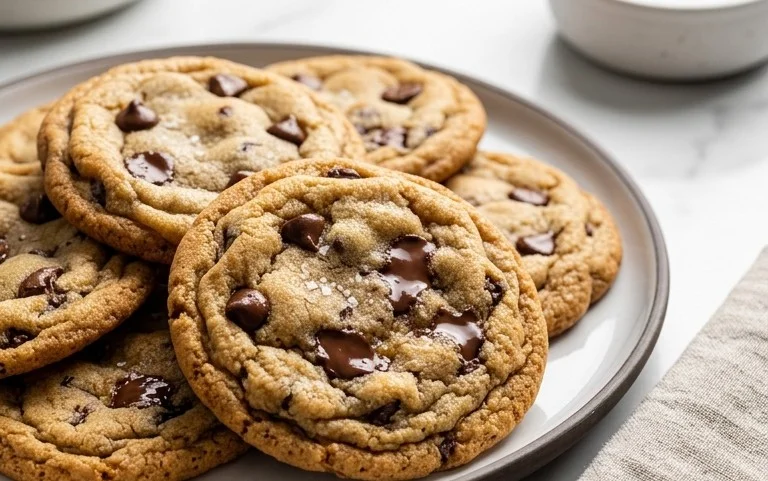 Crispy and Chewy Chocolate Chip Cookies