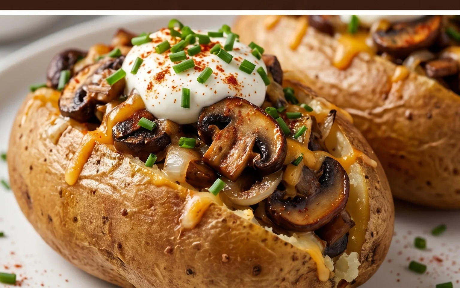 The Ultimate Stuffed Baked Potatoes with Mushrooms