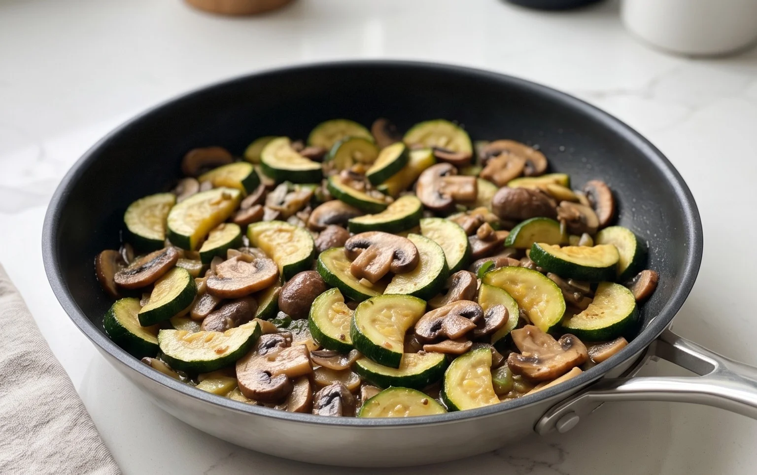 Skillet Zucchini and Mushrooms