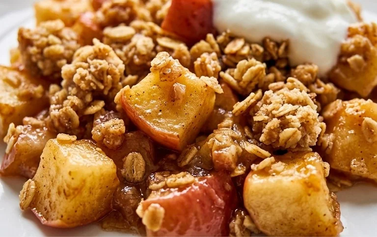 Healthy Breakfast Apple Crum extractble