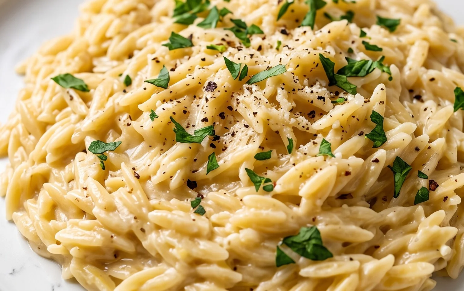 Creamy Garlic Parmesan Orzo