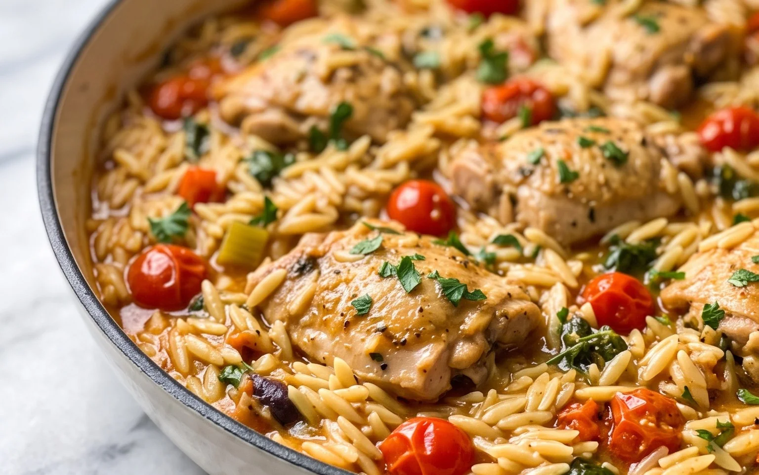 Chicken Orzo (30-Minutes, One-Pan)