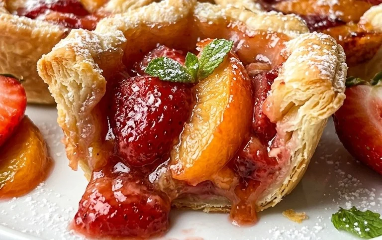 Strawberry Peach Pie Bites
