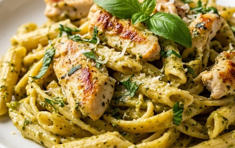 Creamy Chicken Pesto Pasta